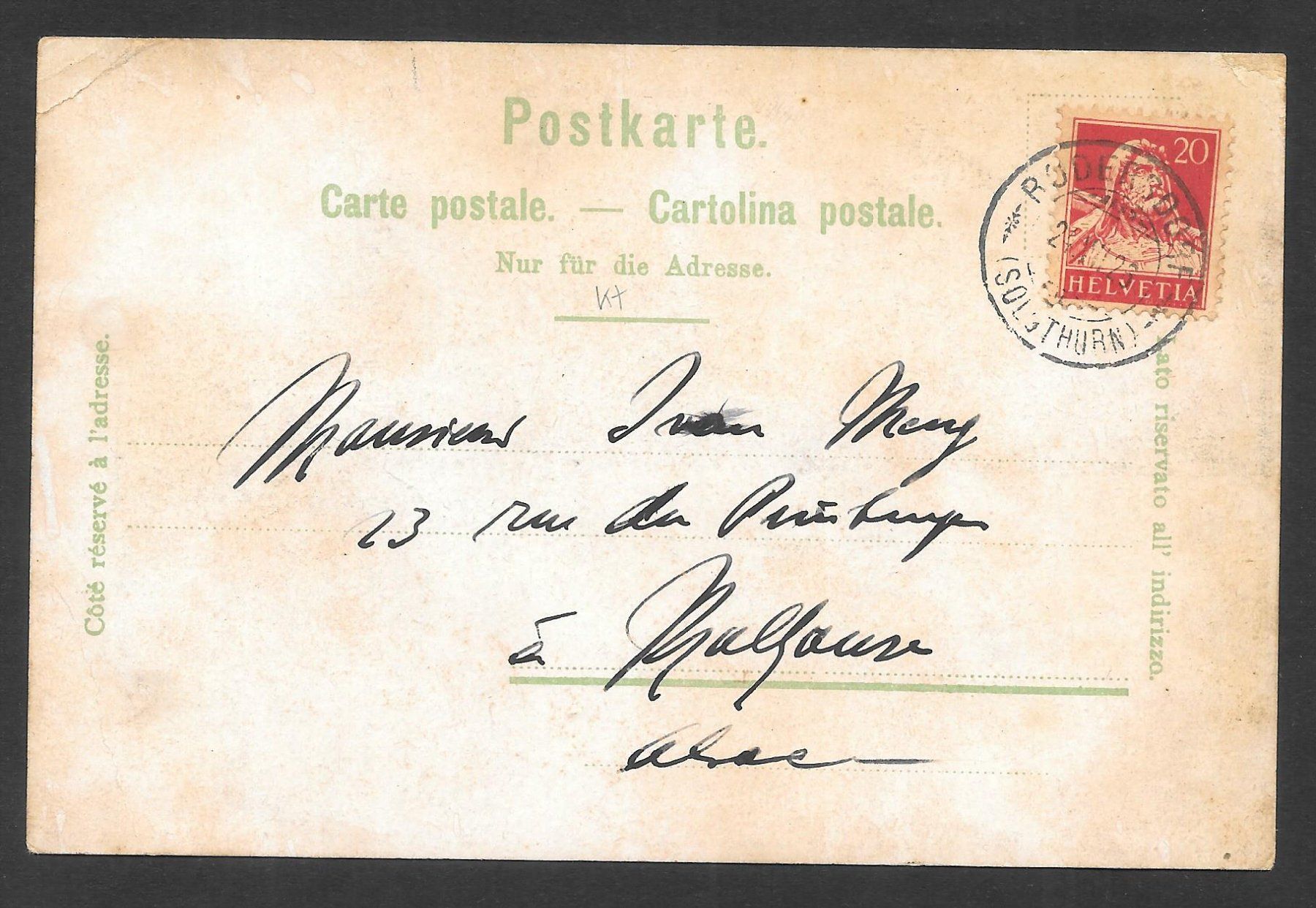 Cartoline postali: Rodersdorf braune Lithografie 5 Bilder – Usato da Olten venduto da clotaldi 1