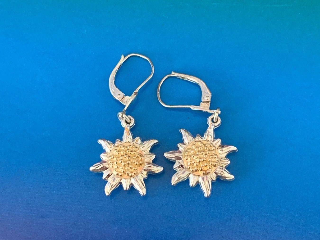Orecchini pendenti & Orecchini a lobo: Ohrringe Silber/goldig EDELWEISS ! – Nuovo (secondo la descrizione) da Dittingen venduto da Bijoubelle 2