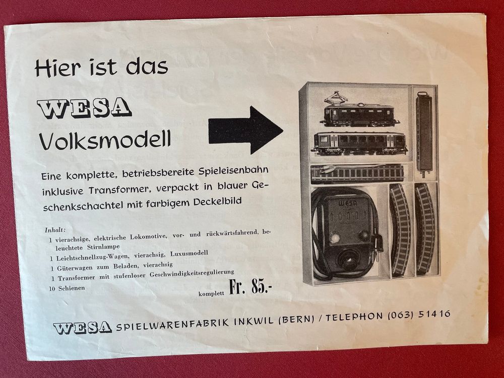 WESA Katalog-Flyer, Jahrgang unbekannt (Gebraucht) in Einsiedeln für ...