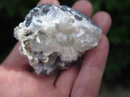 Quarz mit Calcit und Galena