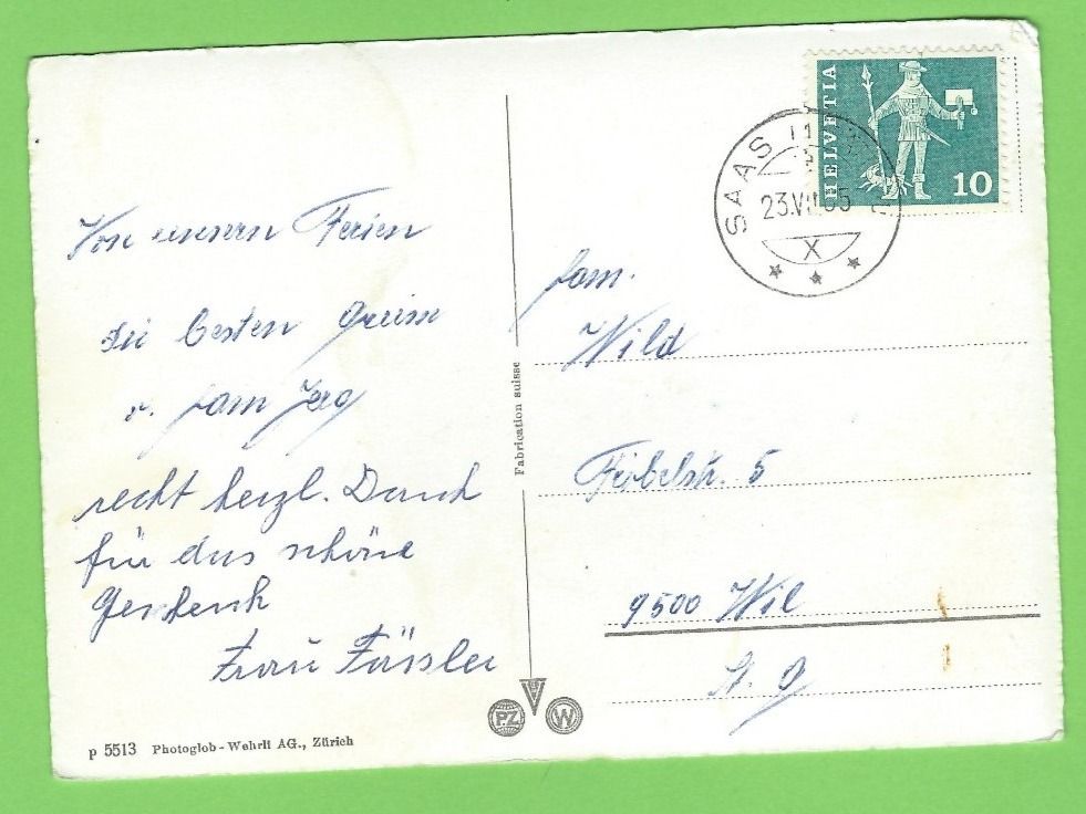 Cartoline postali: Klosters – Usato da Zürich venduto da t24_de 1