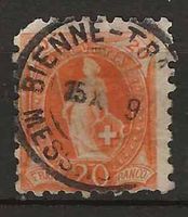 CH066b - Helvetia debout 66b obl.