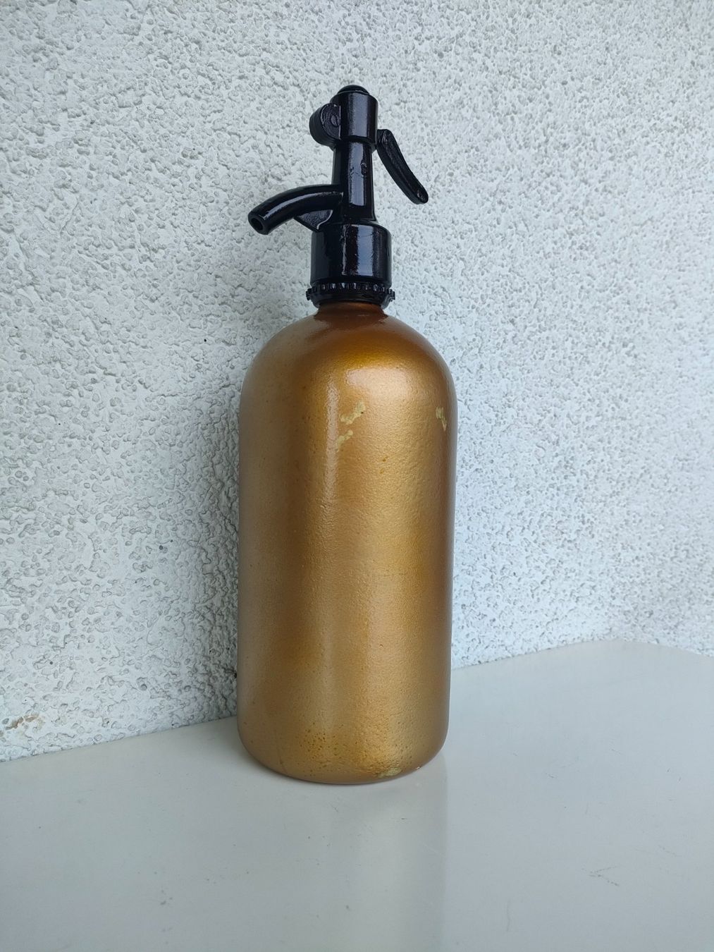 Flaschen: Wunderschöne Siphonflasche goldfarbig – Gebraucht aus Dietikon von Tucumano1981 4
