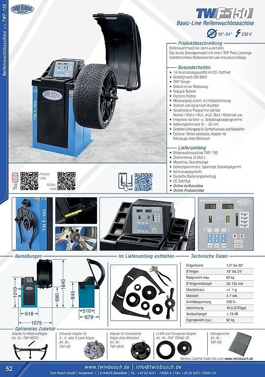 Twin Busch Toutes les machines: Reifenmontage Set Basic Grau – Neuf avec emballage d'origine à Rüthi (Rheintal) par Toptool-3 2