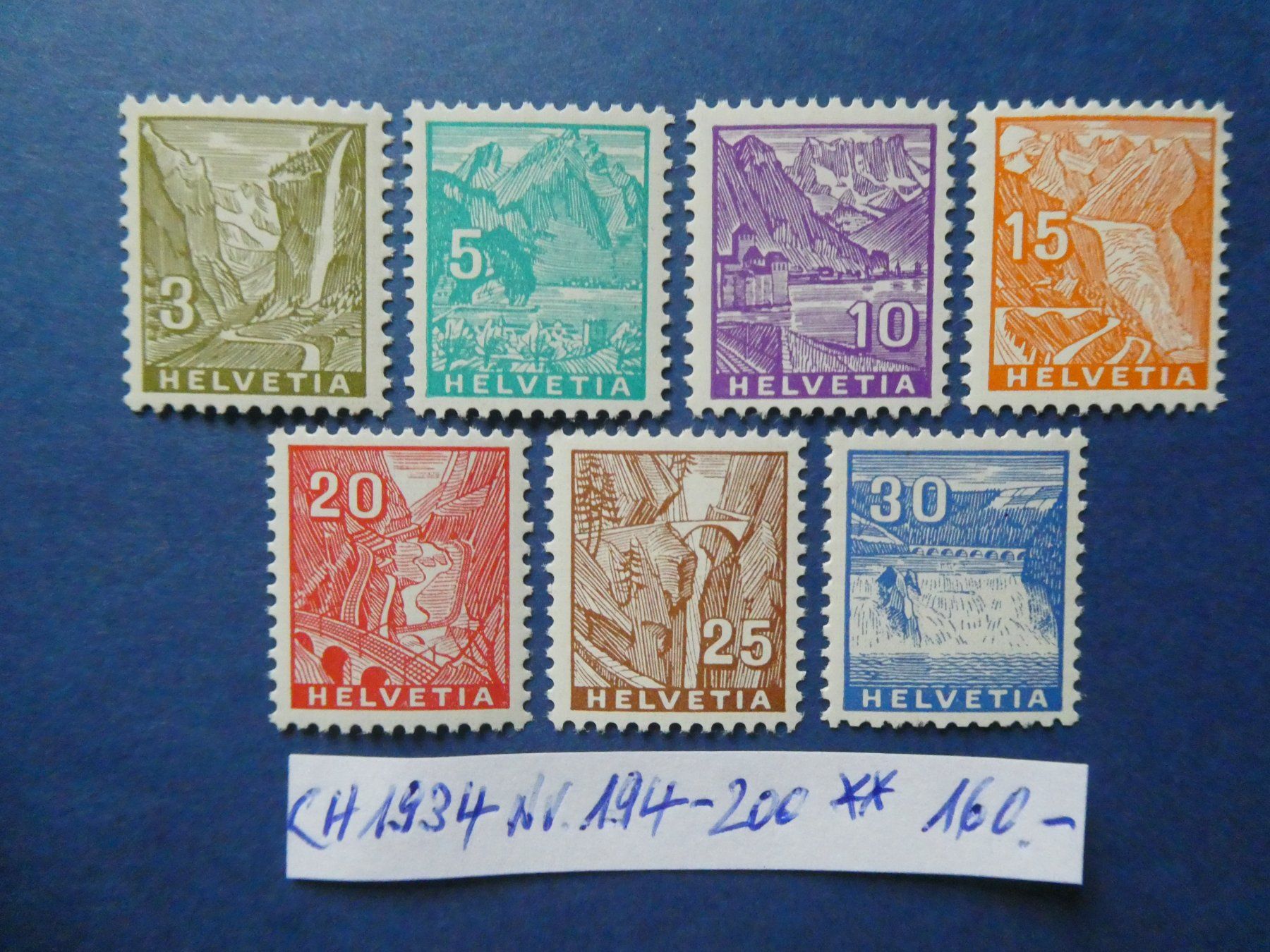 Tous les timbres: CH 1934 Nr. 194-200 postfrisch ** – D'occasion à Lausen par Herbamare01