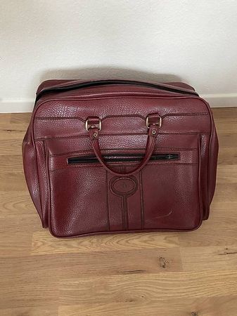 Reisetasche VINTAGE aus Lederoptik in Bordeaux