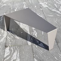 Alu Beistelltischchen in Trapezform