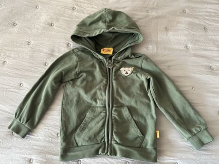 Steiff Kapuzenjacke Gr. 86/18M oliv  - Zustand gut