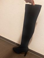 Overknee-Stiefel,  Gr. 39, Strass-Absatzt