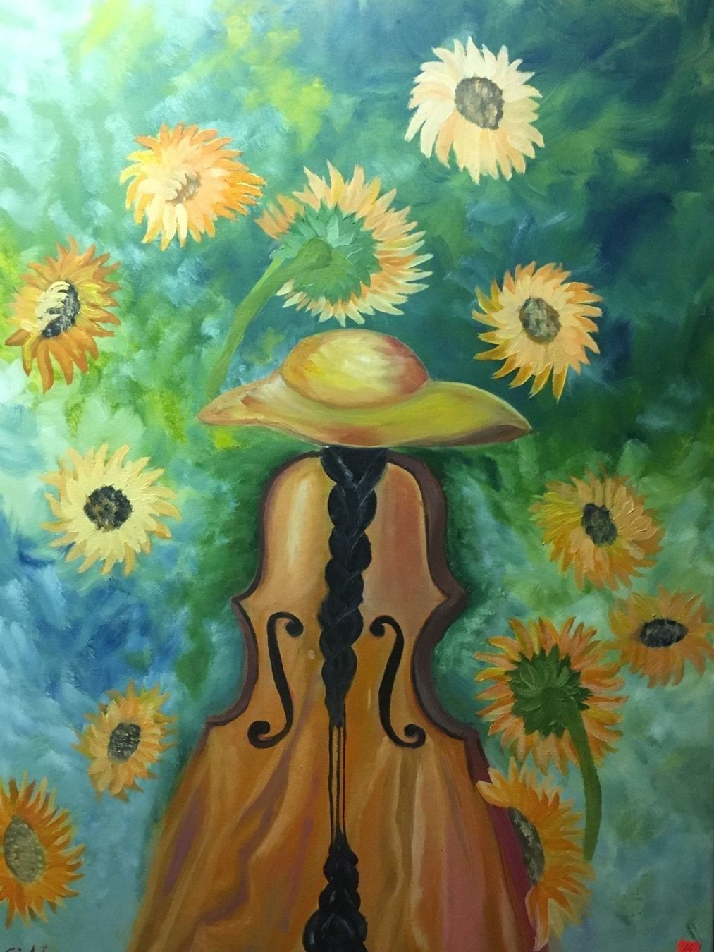 Dipinti: Bild original-Konzert mit Sonnenblüme – Nuovo (secondo la descrizione) da Liestal venduto da marieugenia