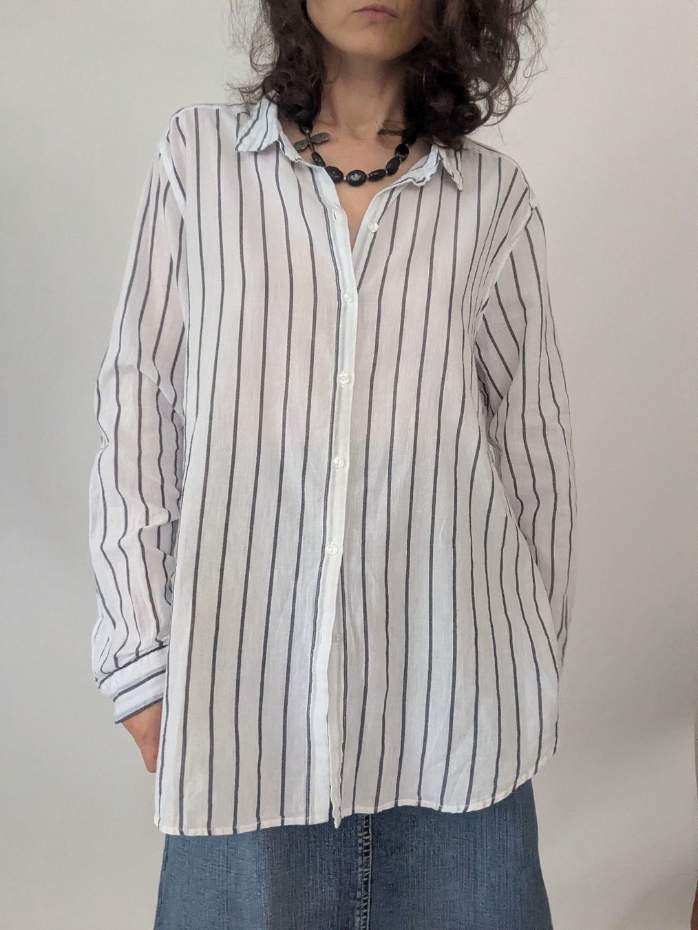H&M Blusen: Damen Bluse gestreift Grösse L, Baumwolle  – Gebraucht aus Rorschach von olg_5qq2 6