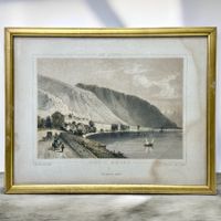 Ancienne gravure J. Jacottet "Vernex et Montreux"