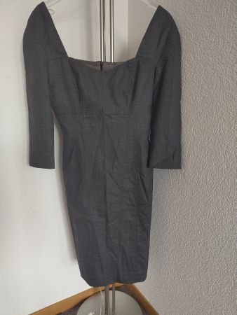 Flavio Castellani Etui- Kleid grau, Wolle Gr. 34 NEU
