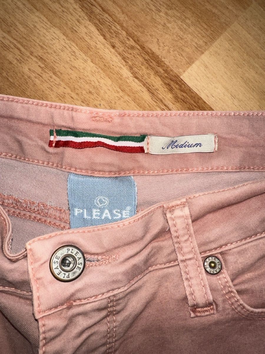Please Jeans Jeans: Please Jeans, Gr. M, rosa einf. Bundweite ca. 36 cm – Usato da Wald AR venduto da sar_x867 1
