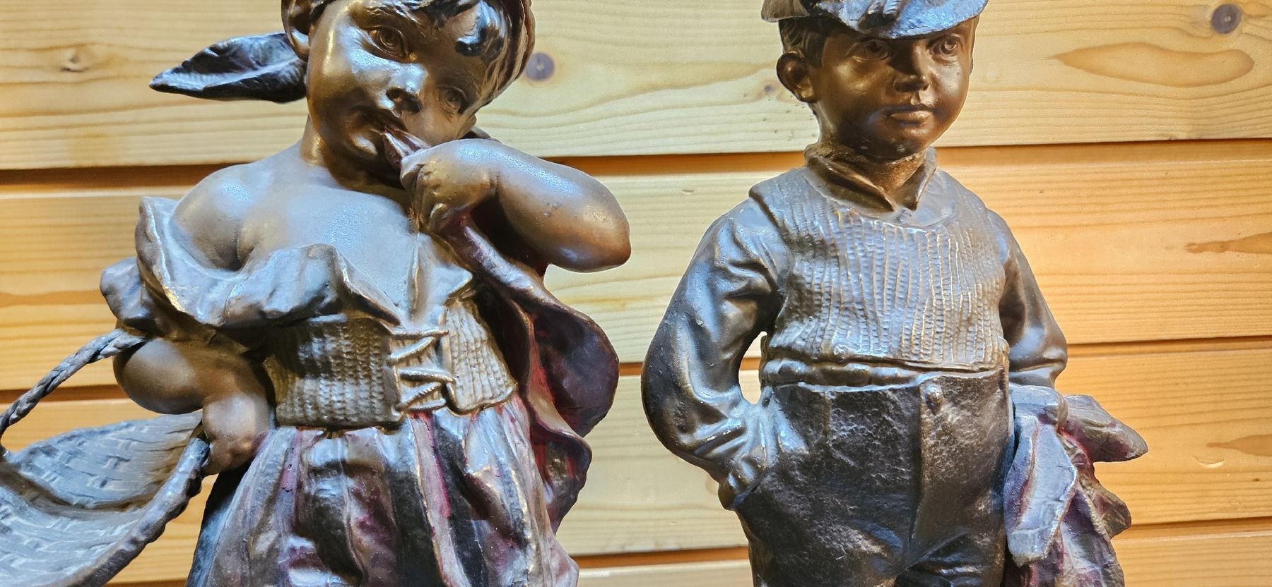 Statuette: Antike Bronzefiguren Kinderpaar – Usato da Bözberg venduto da L-G 6