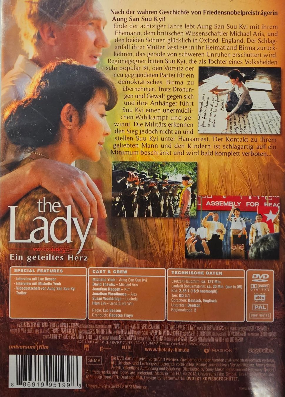 Tutti i DVDs: The Lady - Ein geteiltes Herz – Usato da Wahlen b. Laufen venduto da Cg10 1