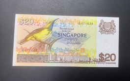 Banknote Singapur, 20 Dollars, 1979, P-12, UNZ, ab CHF 29!