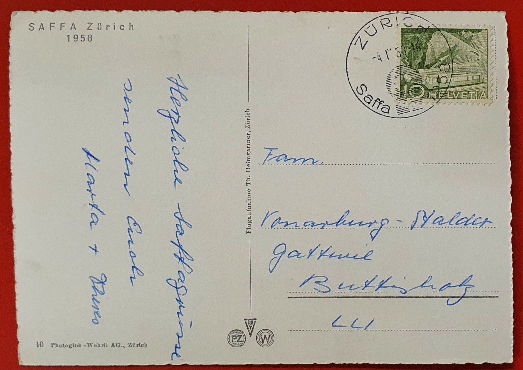 Cartoline postali: Zürich 1958 - SAFFA – Usato da Kreuzlingen venduto da Rschweiz1 1