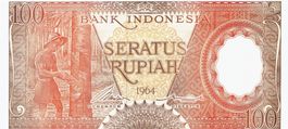 Indonesien 100 Rupiah 1964 P-97 UNZ