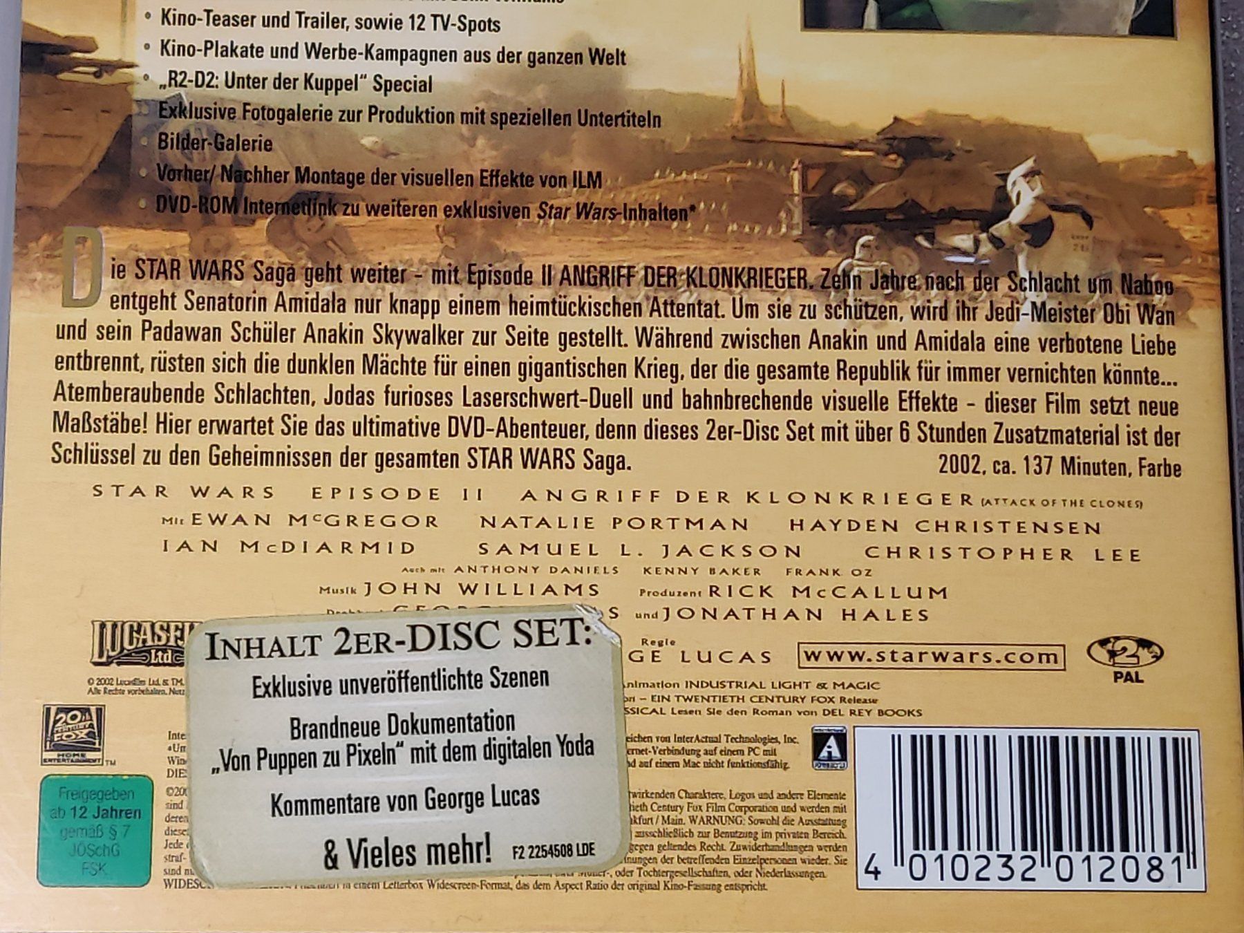 Alle DVDs: Star Wars II / Angriff der Klonkrieger / 2 DVD – Gebraucht aus Zollikofen von Blackie 5