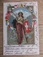 Litho Helvetia Schweizerwappen 08.10.1902