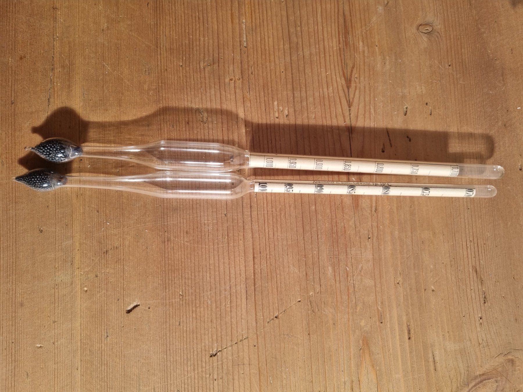 Misurare: 2 antike Aräometer, Spindel, Senkwaage, Hydrometer – Usato da Fürstenaubruck venduto da PizBeverin2018 3
