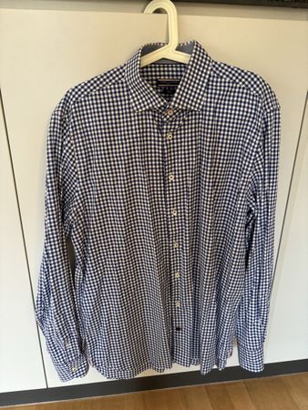 Hemd Tommy Hilfiger blau kartiert 43 wie neu