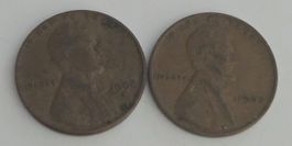 2x USA One Cent Münzen 1937/ 1952 guter Zustand