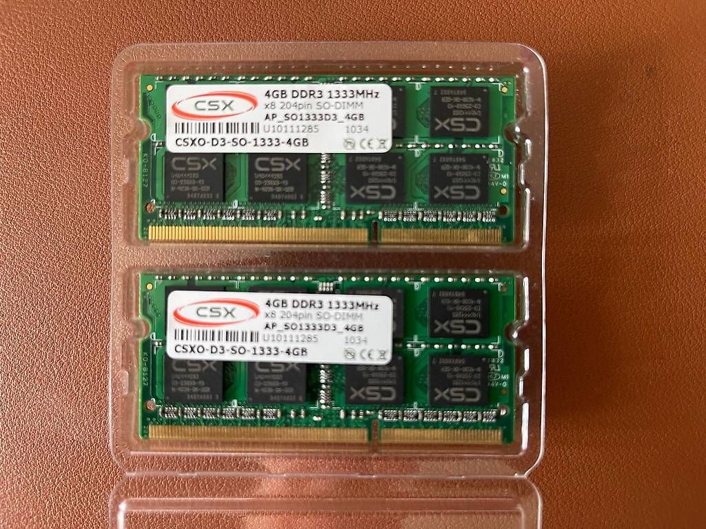 Lenovo Memory / RAM: 2x 4GB DDR3 1333MHz SO-DIMM – Gebraucht aus Luzern von svenindessau