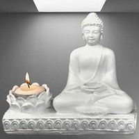 🧘‍Sitzender Buddha Teelichthalter für Zen-Momente ✨🕯️
