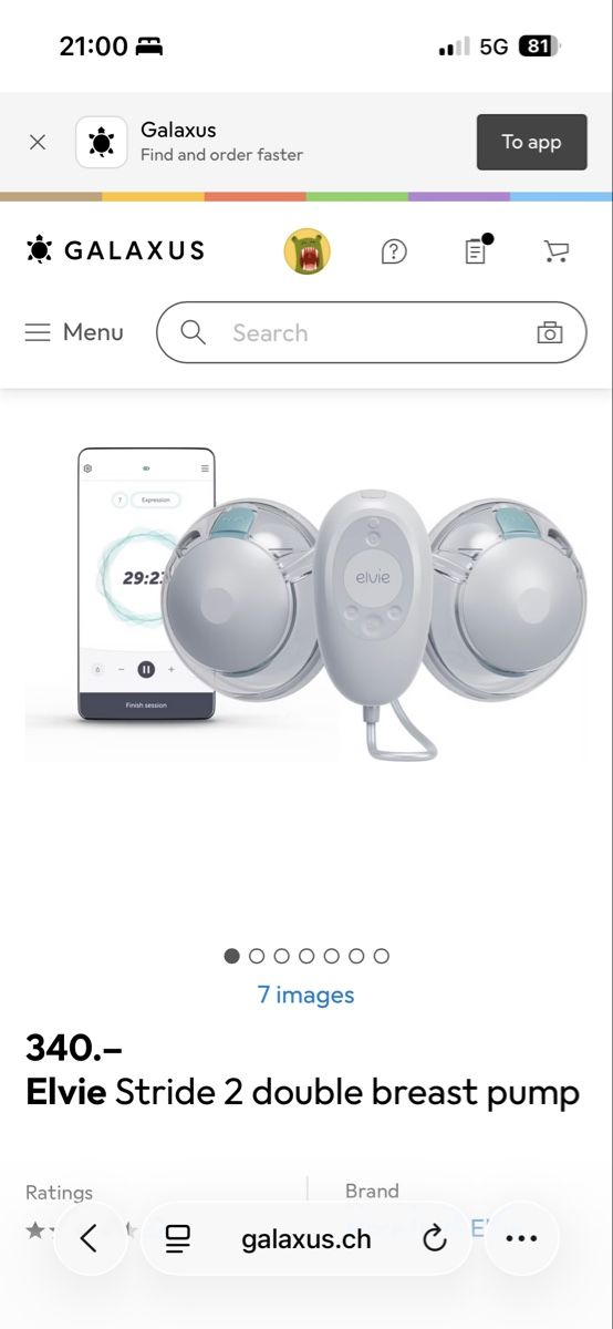 Elvie Accessori per l’allattamento: Elvie Stride 2 Double Breast Pump – Nuovo (secondo la descrizione) da Küsnacht ZH venduto da lou_ywp5