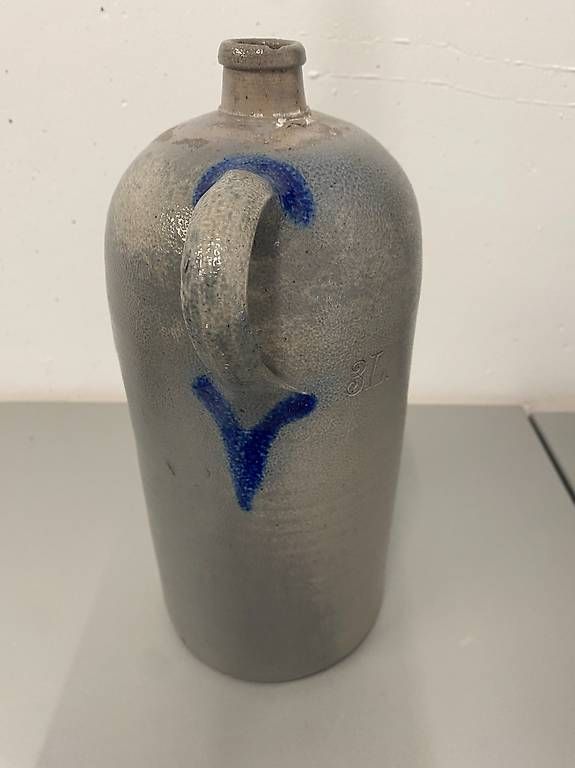 Bottiglie: Steingutflasche 3 Liter blau bemalt - antik – Usato da Gerolfingen venduto da Regenbogen88 2