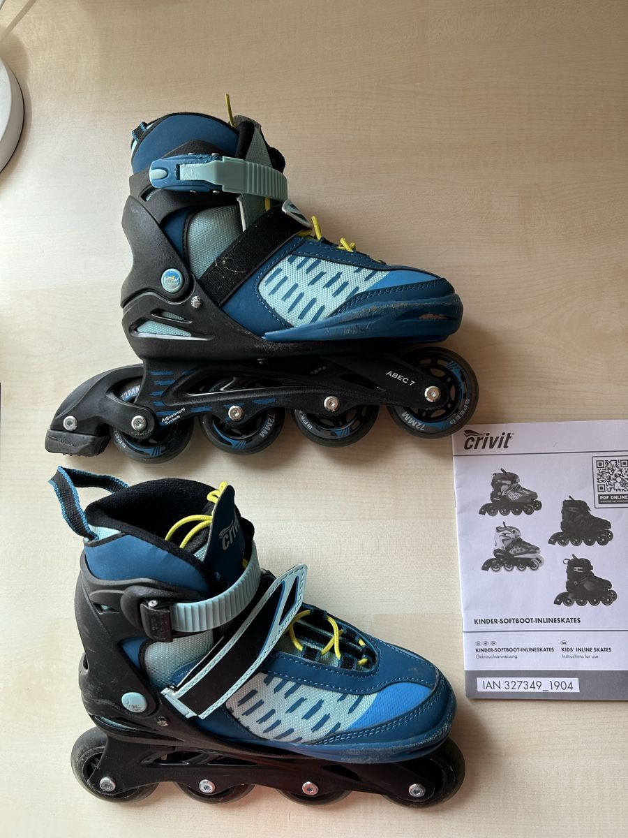 Pattini in linea & Pattini a rotelle: CRIVIT Kinder Softboot Inlineskates, Gr. 33-37 – Nuovo (secondo la descrizione) da Diessenhofen venduto da Bmaurice