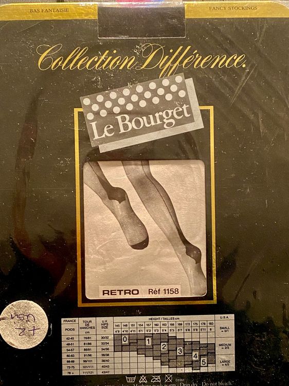 Bas Nylon Couture Le Bourget TÊTU Séduction, Taille 4-10, Beige Bronzé, Neuf Avec étiquette