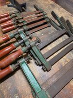 Vintage Schraubzwingen Set - 11 Stück - Everas - Holzgriffe