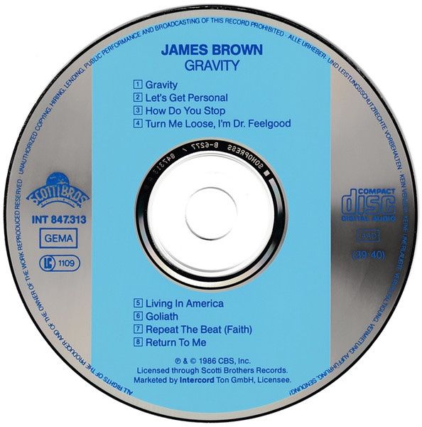 CD: CD James Brown – Gravity (1986) – Usato da Luzern venduto da Lycka 2