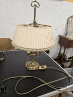 Tischlampe Messing mit Schirm 3-flammig ca. 50cm hoch