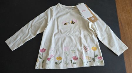 Langarmshirt s.Oliver mit Blumenprint Grösse 80 neu