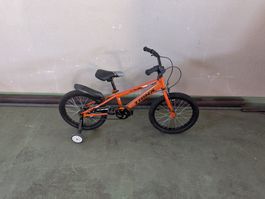 Kinderfahrrad Trinx mit Stützrädern orange 16 Zoll