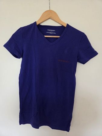Emporio Armani T-Shirt S Royalblau | V-Neck | Stretch