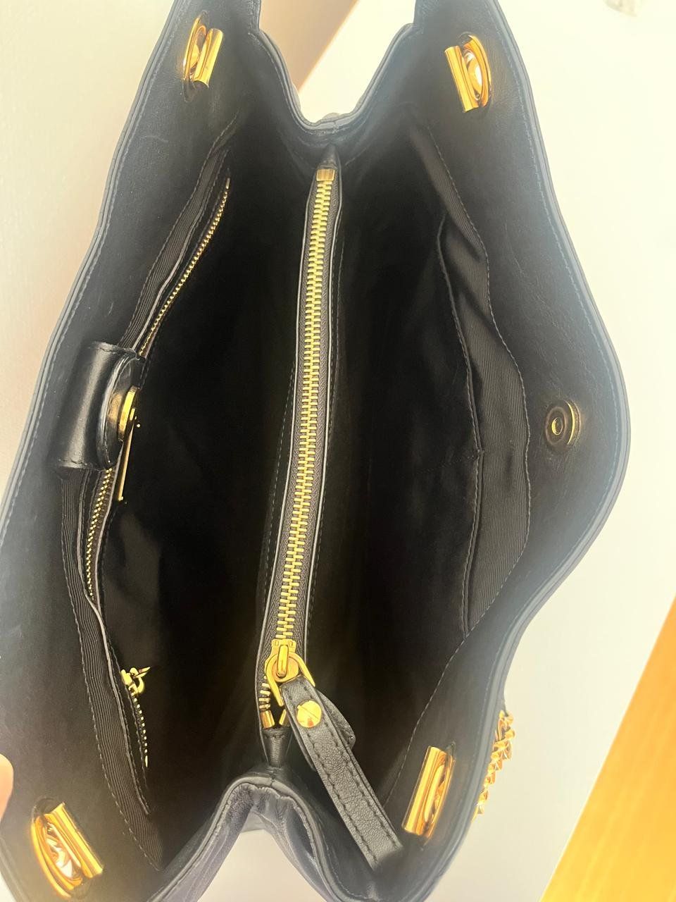 Salvatore Ferragamo Borse da donna: Ferragamo Black Leather Shoulder Bag Gold Chain – Usato da Basel venduto da sch_dpf5 4