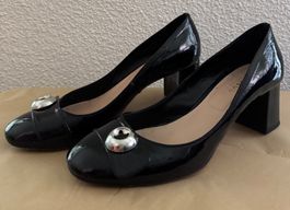 Escarpins cuir vernis noir Globus – portés 1x, pointure 40