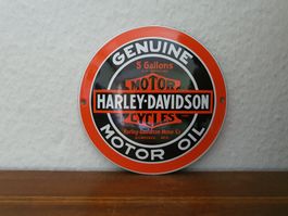 Emailschild Harley Davidson Motorrad Logo Emaille Schild