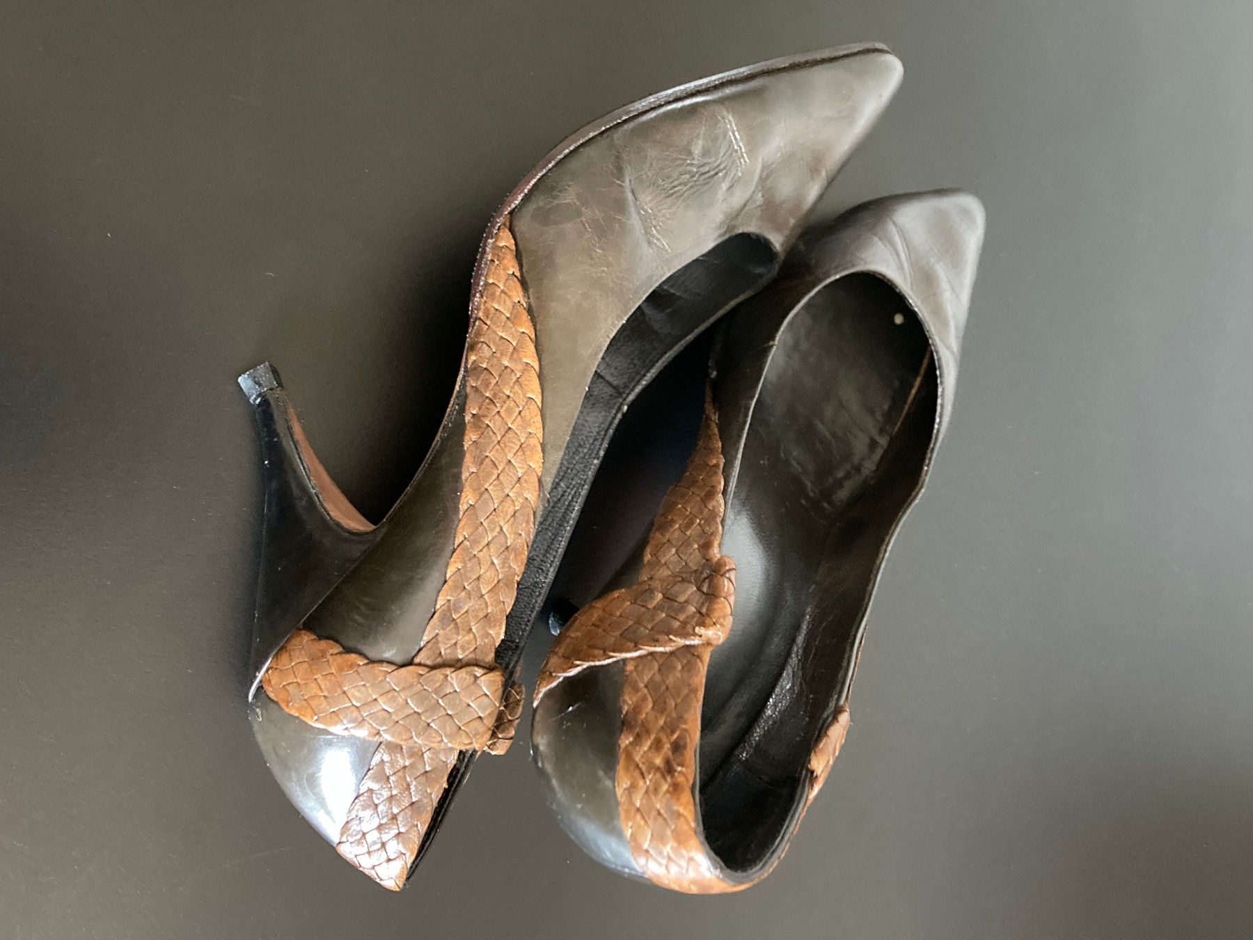 Scarpe da donna: Vintageschuhe Echteleder Braun Gr. 37.5 – Usato da Zürich venduto da Musch77