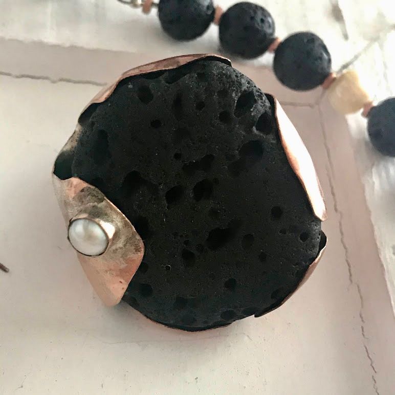 Altri gioielli: Parure rame, perle e pietra lavica – Usato da Breganzona venduto da mas_tv72 2