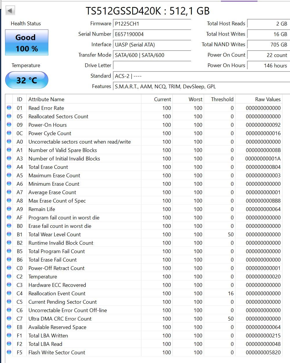 Harddisks: Transcend SSD 512GB SATA – Gebraucht aus Glattpark(Opfikon) von Golghot92 1