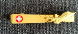 Schweizer Luftwaffe: Krawattennadel + Anstecknadel, Hawk.