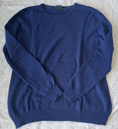Kaschmir-Pullover dunkelblau Rundhals, Gr. 42, Top Zustand 