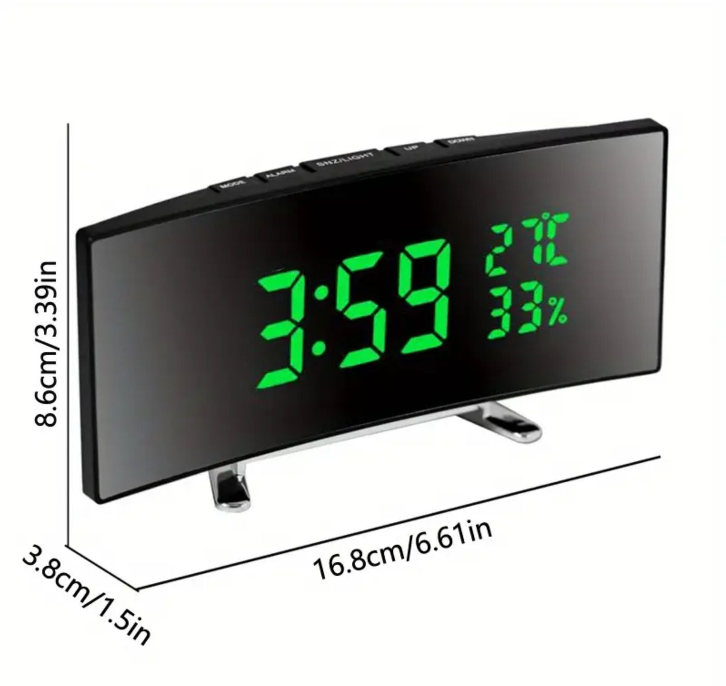 Wecker: 6.6-Zoll Multifunktionaler LED-Wecker mit Gebogenem Display – Neu und originalverpackt aus Winterthur von Pcline1 3