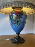 Antik handbemalte Grosser Porzellan  Tischlampe H:93cm